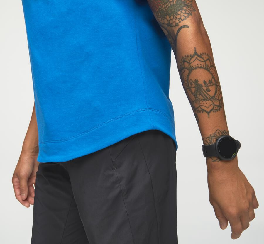 Hoka One One Womens Tee - Lifestyle - Blue - FWMV24397